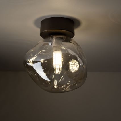 Plafonnier LAVA 1xG9/8W/230V bronze/beige fumé