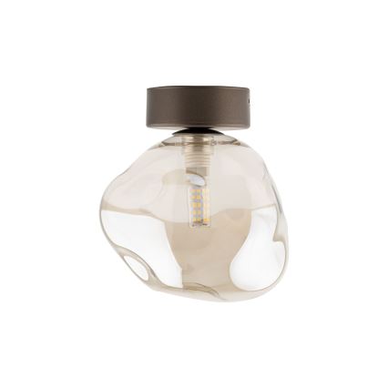 Plafonnier LAVA 1xG9/8W/230V bronze/beige fumé