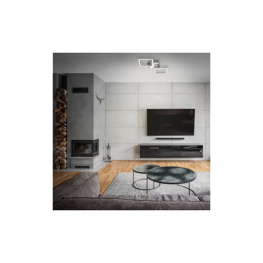 Plafonnier LED 10W/230V 3000K chrome mat