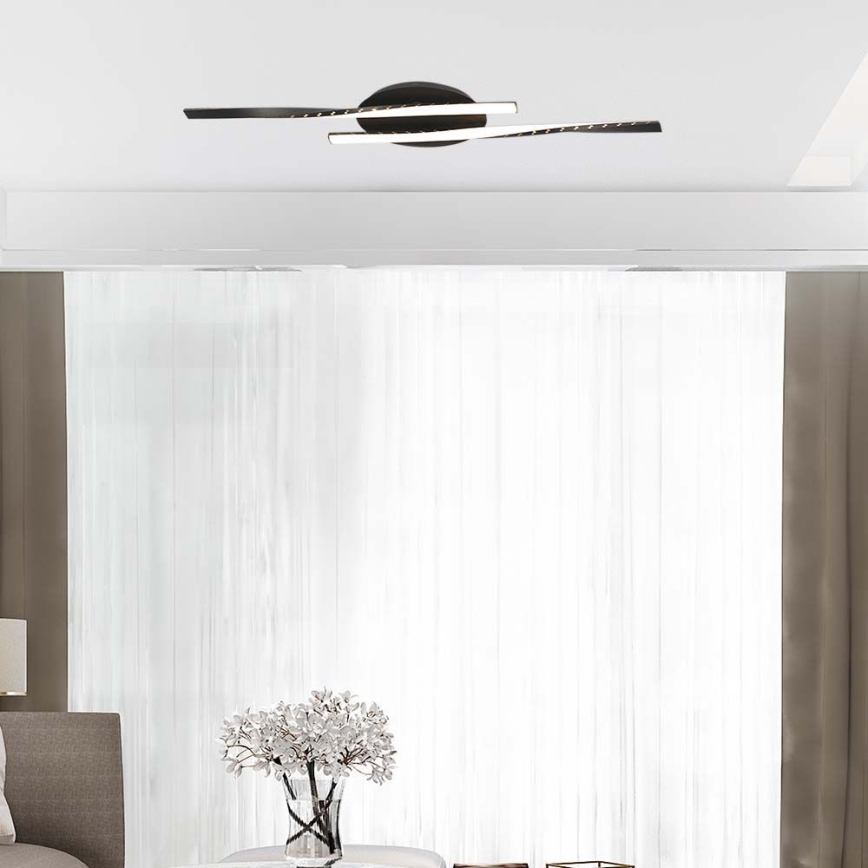 Plafonnier LED/12W/230V 3000K noir