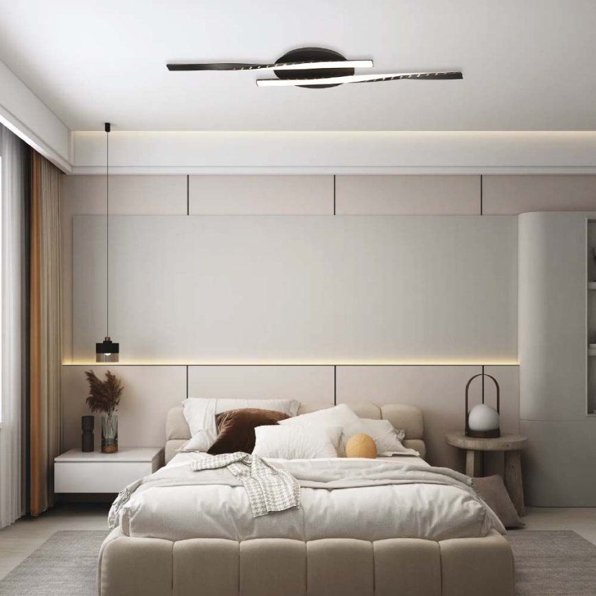 Plafonnier LED/12W/230V 3000K noir