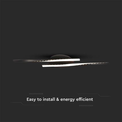 Plafonnier LED/12W/230V 3000K noir