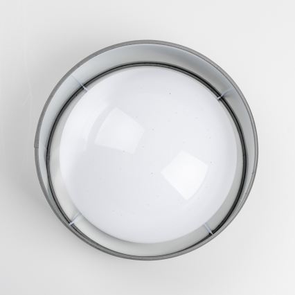 Plafonnier LED 12W/230V Ø 32 cm gris/argenté