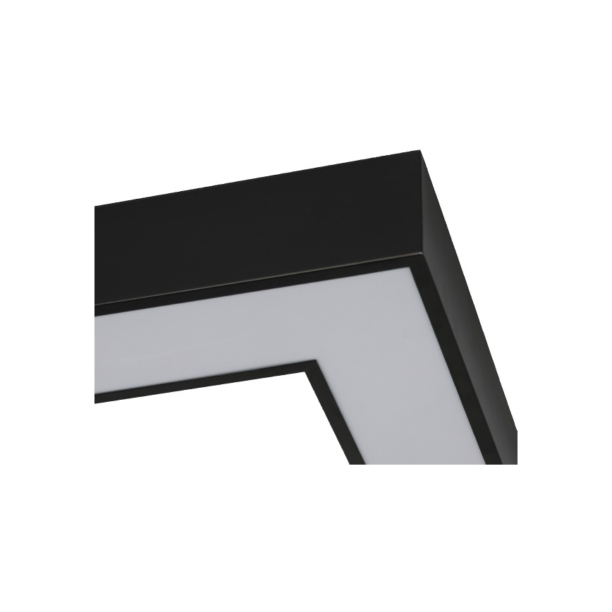 Plafonnier LED 130 W 230 V 3000/4000/6500 K 100 x 100 cm noir