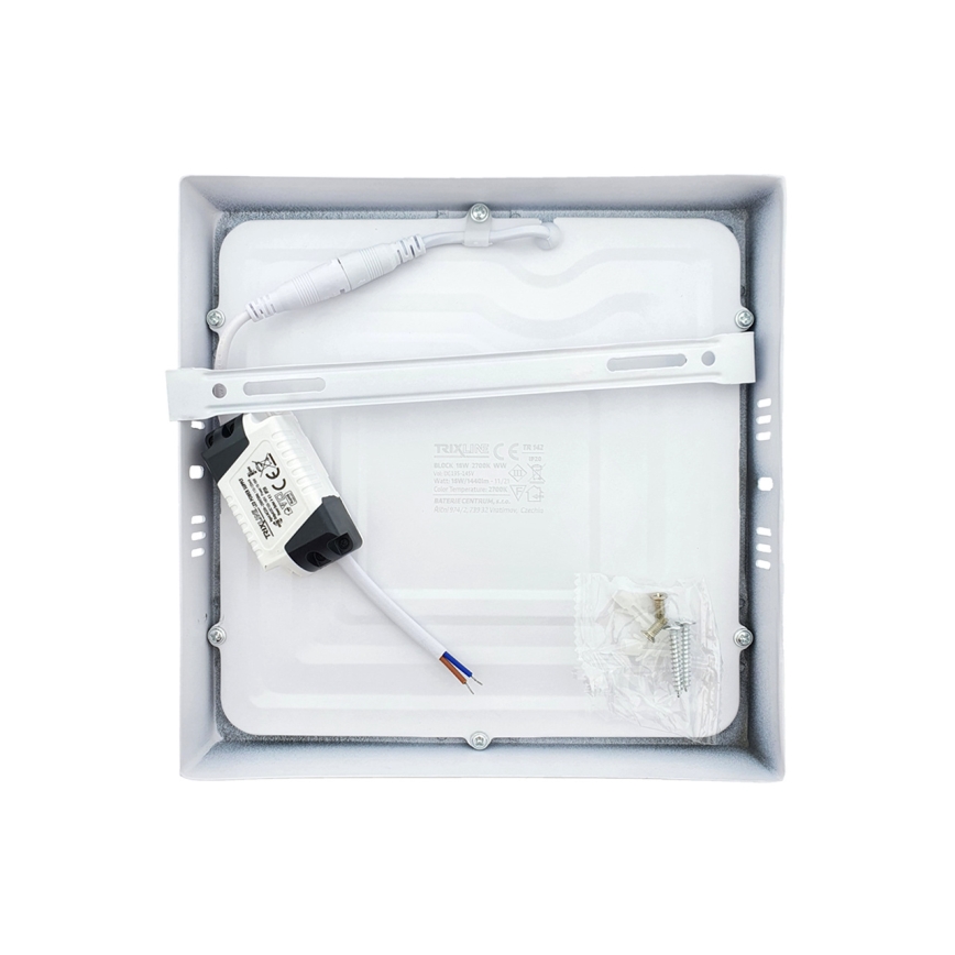 Plafonnier LED/18W/230V 2700K 21x21 cm blanc