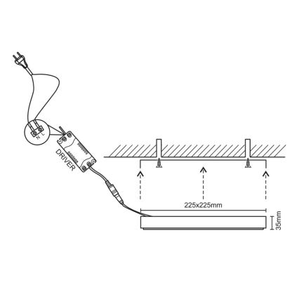 Panneau LED LED/18W