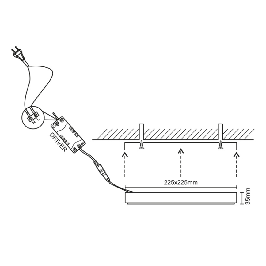 Panneau LED LED/18W