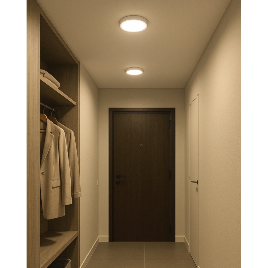 Plafonnier LED/18W/230V 4200K d. 21 cm blanc