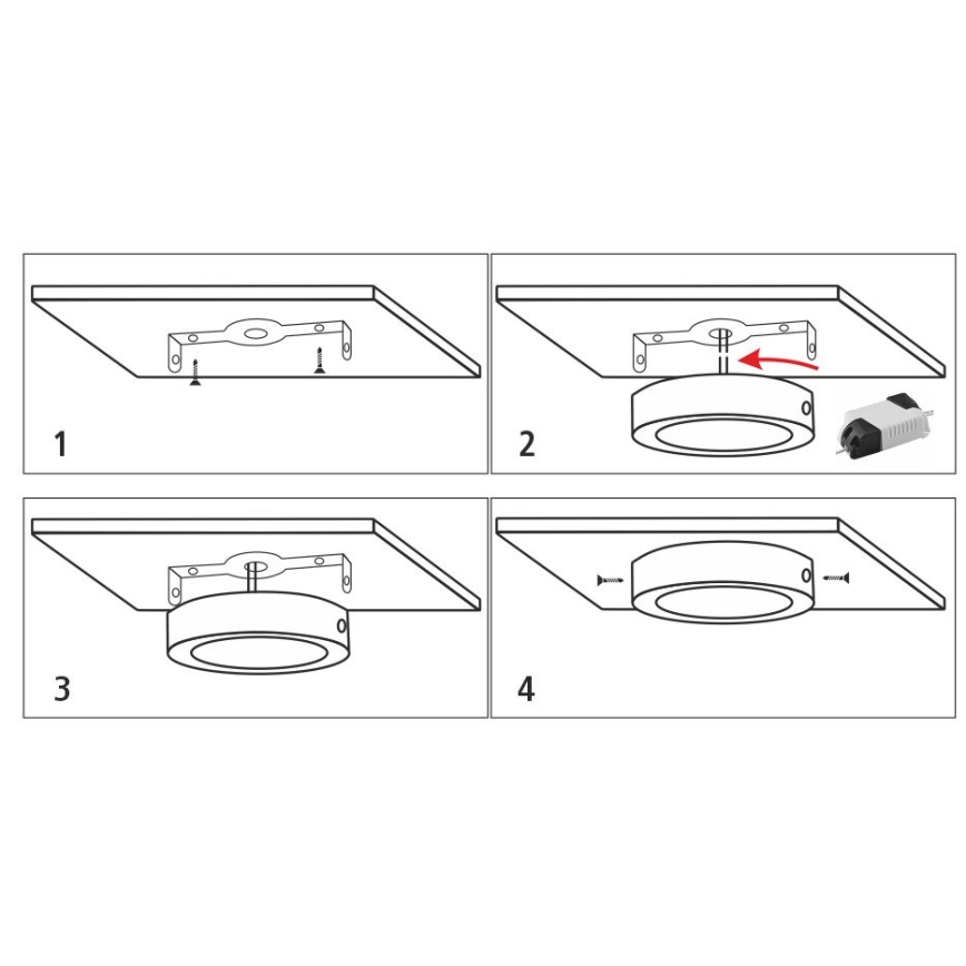 Plafonnier LED/18W/230V 4200K d. 21 cm blanc