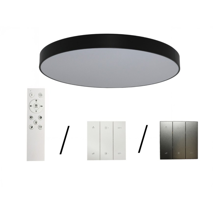 Plafonnier LED 200 W, 230 V, 3000/4000/6500 K, Ø 100 cm, noir