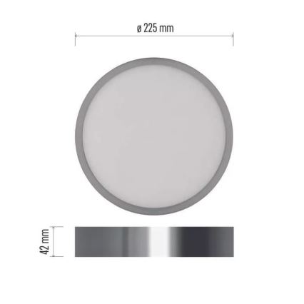 Plafonnier NEXXO LED/21W/230V 3000/3500/4000K d. 22,5 cm chrome brillant