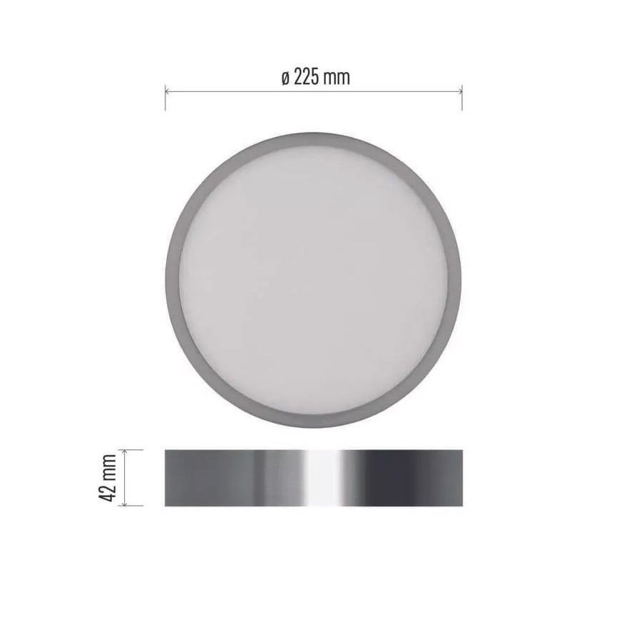 Plafonnier NEXXO LED/21W/230V 3000/3500/4000K d. 22,5 cm chrome brillant