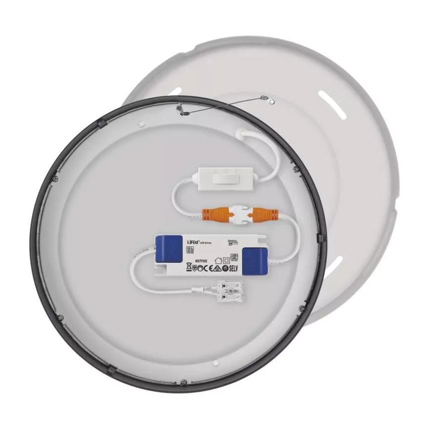Plafonnier NEXXO LED/21W/230V 3000/3500/4000K d. 22,5 cm noir
