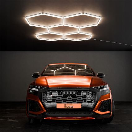 Plafonnier LED HEXAGON LED/240W/85-265V 4000K 298x209 cm CRI 90 IP44 blanc