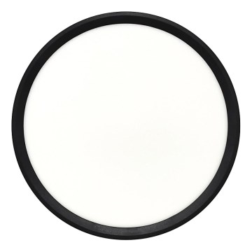 Plafonnier LED/24W/230V 3000/4000/6500K Ø 30 cm noir