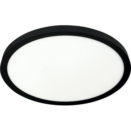 Plafonnier LED/24W/230V 3000/4000/6500K Ø 30 cm noir