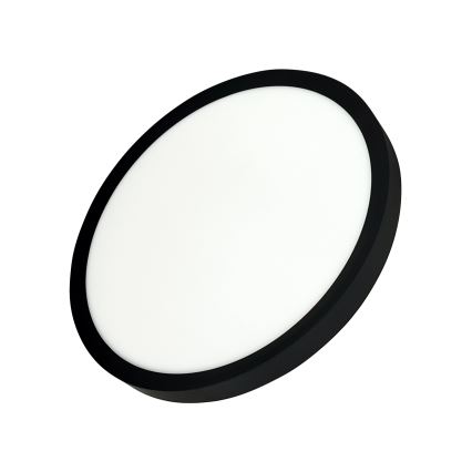 Plafonnier LED/24W/230V 3000/4000/6500K Ø 30 cm noir