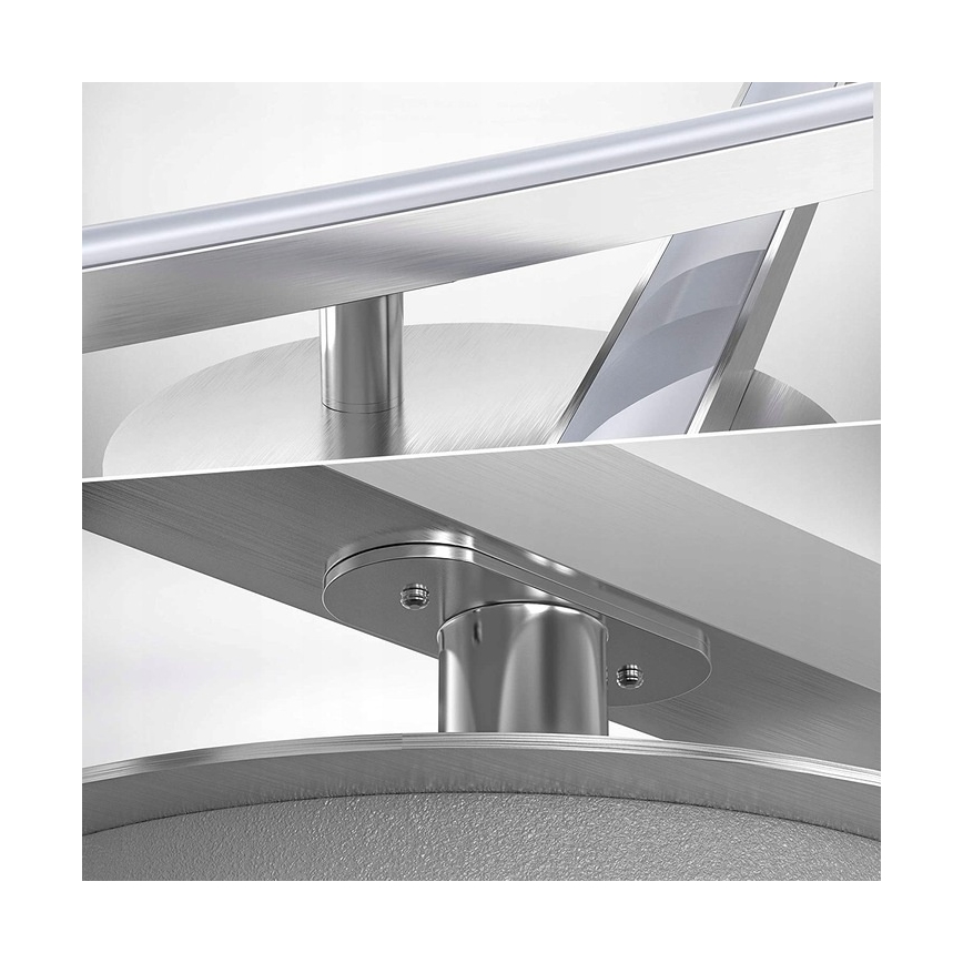 Plafonnier LED 2x6W/230V finition chrome brillant