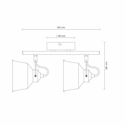 Plafonnier LED 2xE14/8W/230V