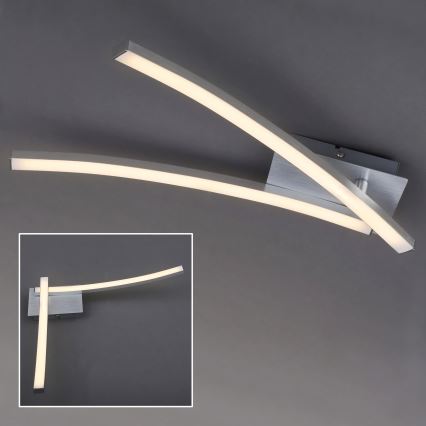 Plafonnier LED 2xLED/6W/230V 3000K chrome mat