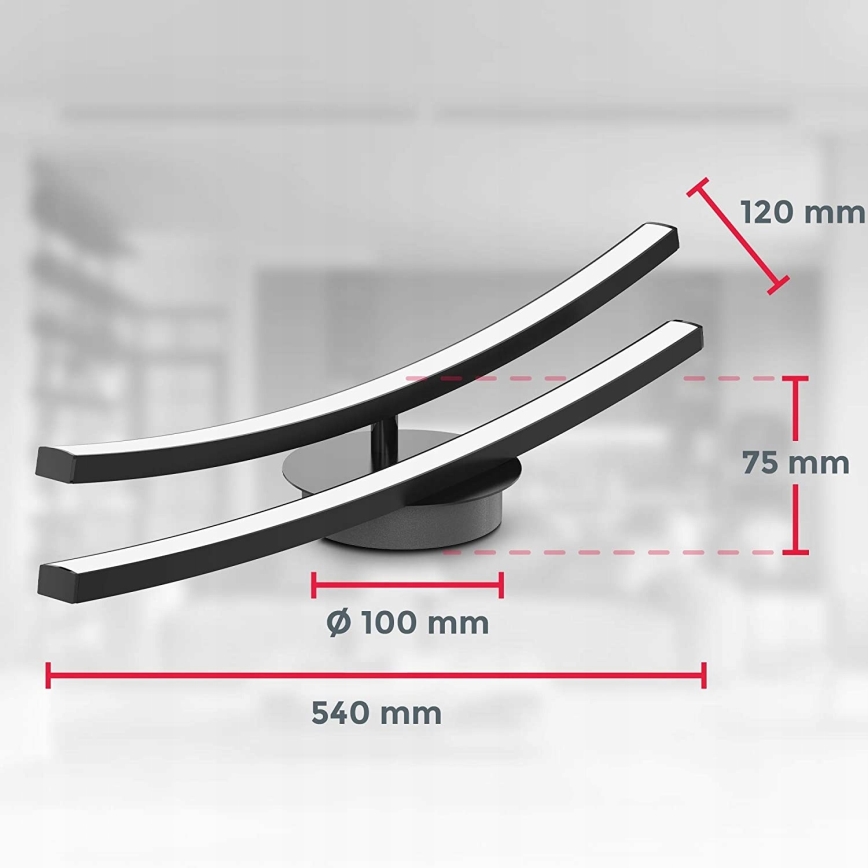 Plafonnier LED 2xLED/6W/230V 3000K noir