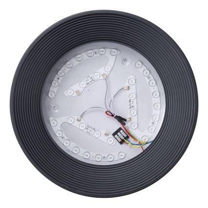 Plafonnier LED/30W/230V 3000K noir d. 40 cm