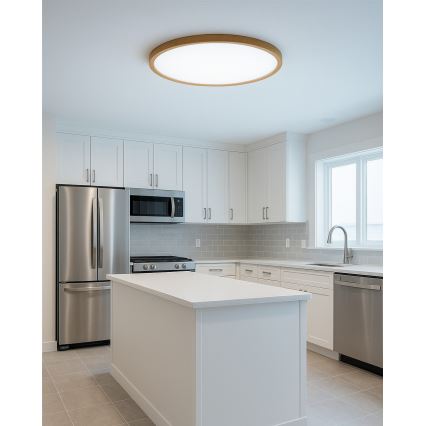 Plafonnier LED/32W/230V 3000/4000/6500K Ø 40 cm beige