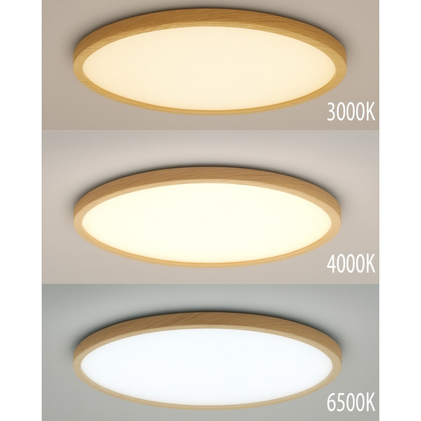 Plafonnier LED/32W/230V 3000/4000/6500K Ø 40 cm beige