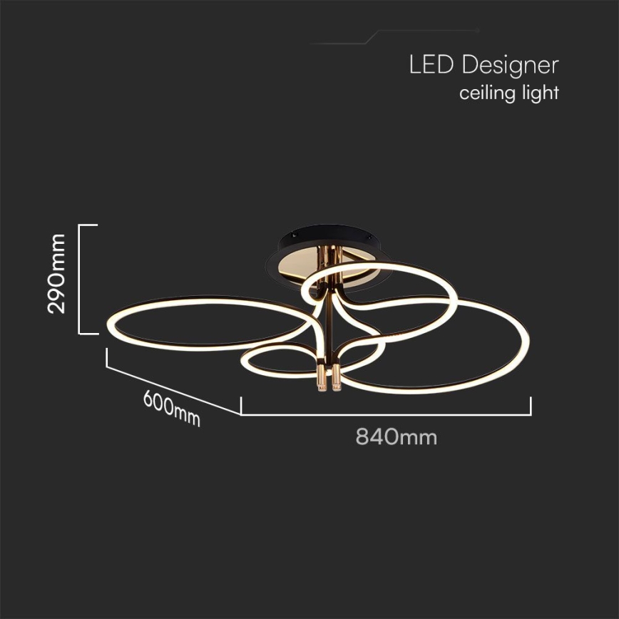 Plafonnier LED/36W/230V 3000K