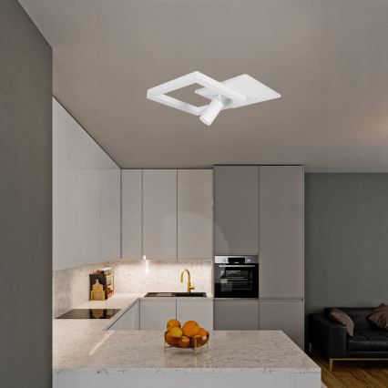 Plafonnier LED 38 W, 230 V + 1× ampoule GU10 30 W, blanc