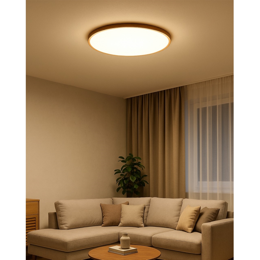 Plafonnier LED 40 W/230 V 3000/4000/6500 K Ø 50 cm beige