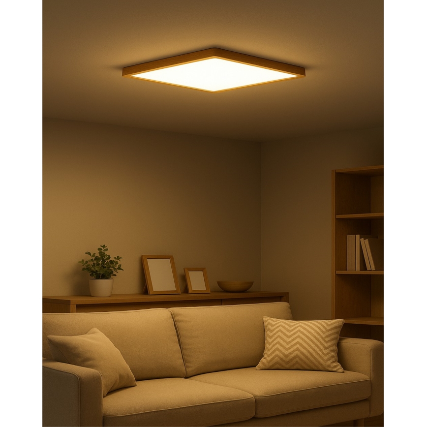Plafonnier LED/40W/230V 3000/4000/6500K 50x50 cm beige