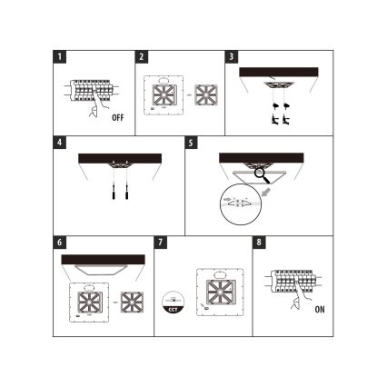 Plafonnier LED/40W/230V 3000/4000/6500K 50x50 cm beige