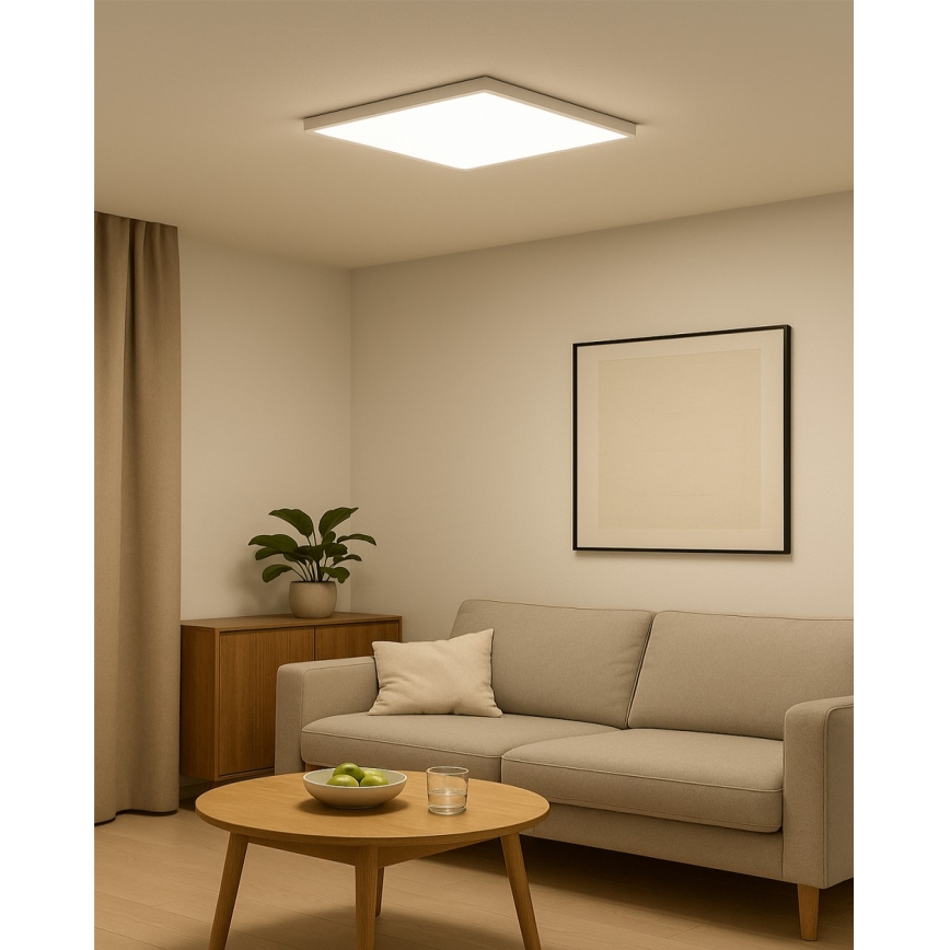 Plafonnier LED 40W/230V 3000/4000/6500K 50x50 cm blanc