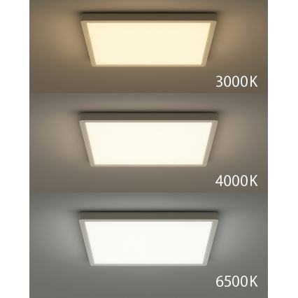 Plafonnier LED 40W/230V 3000/4000/6500K 50x50 cm blanc