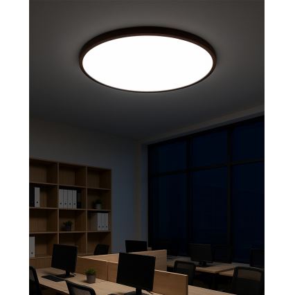 Plafonnier LED/40W/230V 3000/4000/6500K Ø 50 cm marron