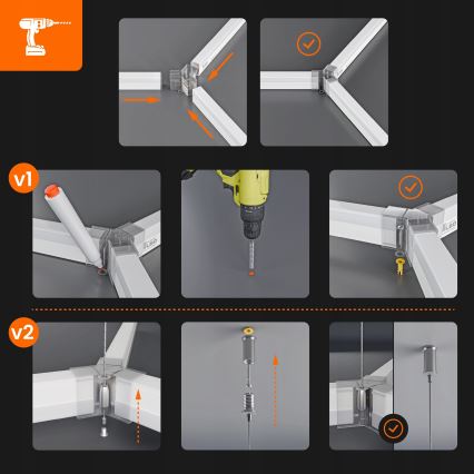 Plafonnier LED/456W/85-265V 4000K 522x298 cm IRC 90 IP54 blanc