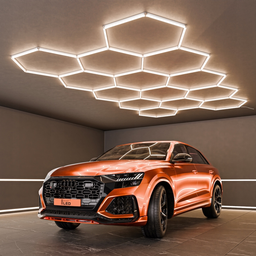 Plafonnier LED/456W/85-265V 4000K 522x298 cm IRC 90 IP54 blanc