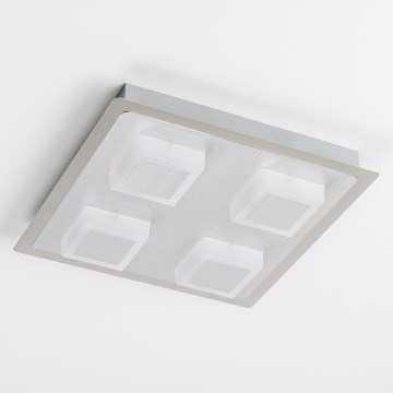 Plafonnier LED 4xLED/5W/230V 3000K 28x28 cm chrome mat