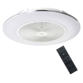 Plafonnier LED à intensité variable avec un ventilateur ARIA LED/38W/230V 3000-6000K blanc + télécommande