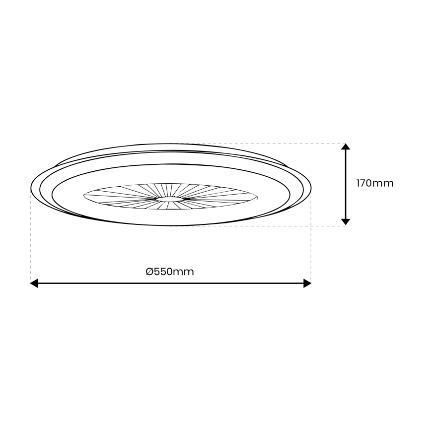 Plafonnier LED à intensité variable avec ventilateur ARIA LED/38W/230V 3000-6000K noir/blanc + télécommande