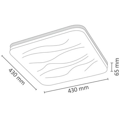 Plafonnier LED à intensité variable DESERT LED/72W/230V + télécommande