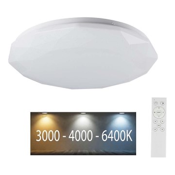 Plafonnier LED à intensité variable LED/40W/230V 3000K/4000K/6500K + télécommande