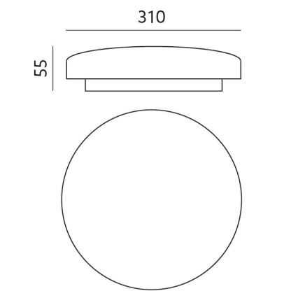 Plafonnier LED à intensité variable MOON LED/18W/230V 2700-6500K Wi-Fi Tuya