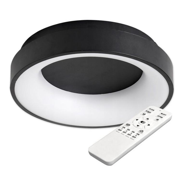 Plafonnier LED à intensité variable NOVA LED/54W/230V 3000-6500K noir + télécommande