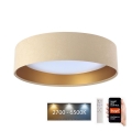 Plafonnier LED à intensité variable SMART GALAXY LED/24W/230V d. 45 cm 2700-6500K Wi-Fi Tuya beige/doré + Télécommande