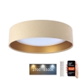 Plafonnier LED à intensité variable SMART GALAXY LED/24W/230V d. 45 cm 2700-6500K Wi-Fi Tuya beige/doré + télécommande