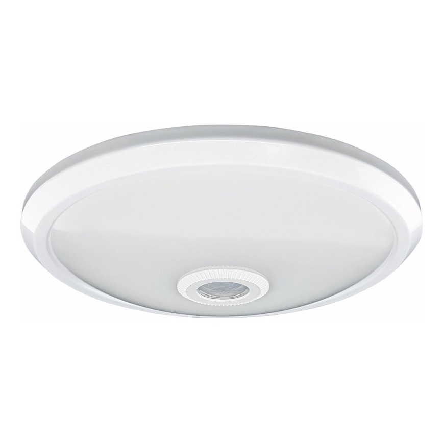 Plafonnier LED avec capteur de mouvement et capteur crépusculaire, LED/20W/230V, Ø 29 cm, blanc