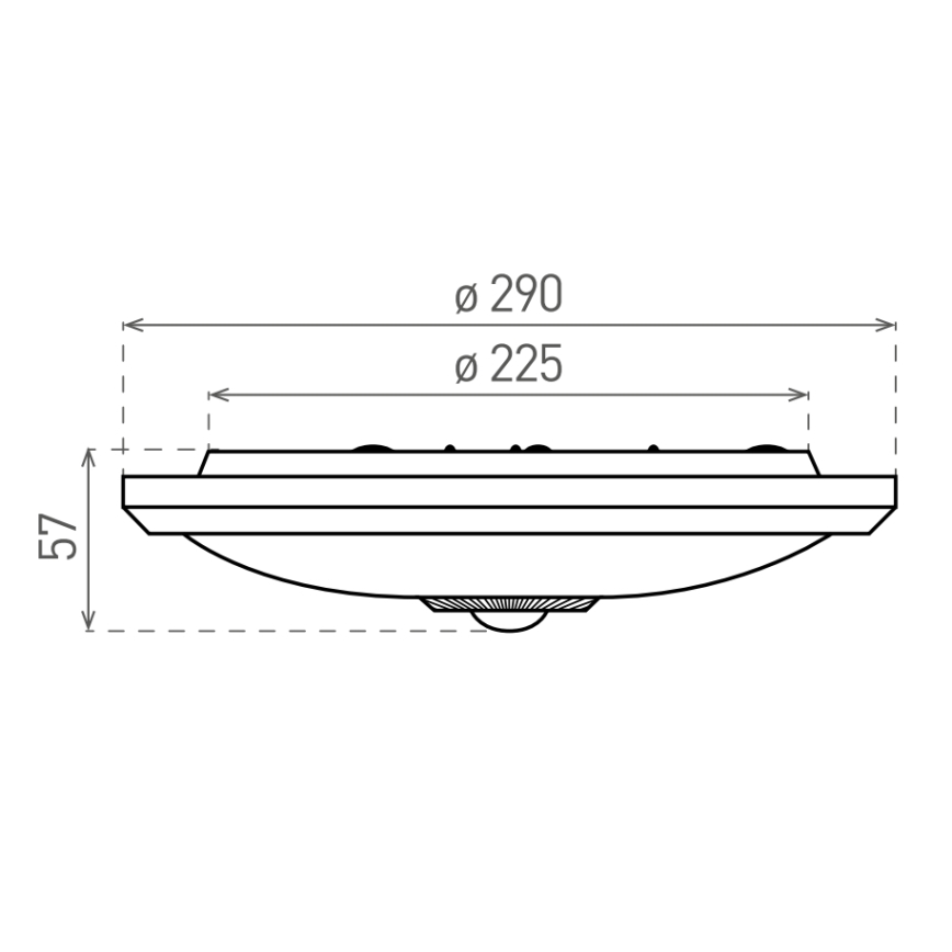 Plafonnier LED avec détecteur de mouvement et capteur crépusculaire LED/16W/230V Ø 29 cm blanc