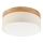 Plafonnier LED BELLADONNA - 20W/230V, diamètre 30 cm, crème/chêne